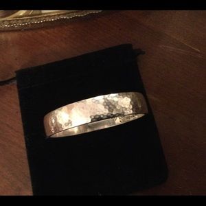 Beautiful Silvered Hammered Brighton Bangle
